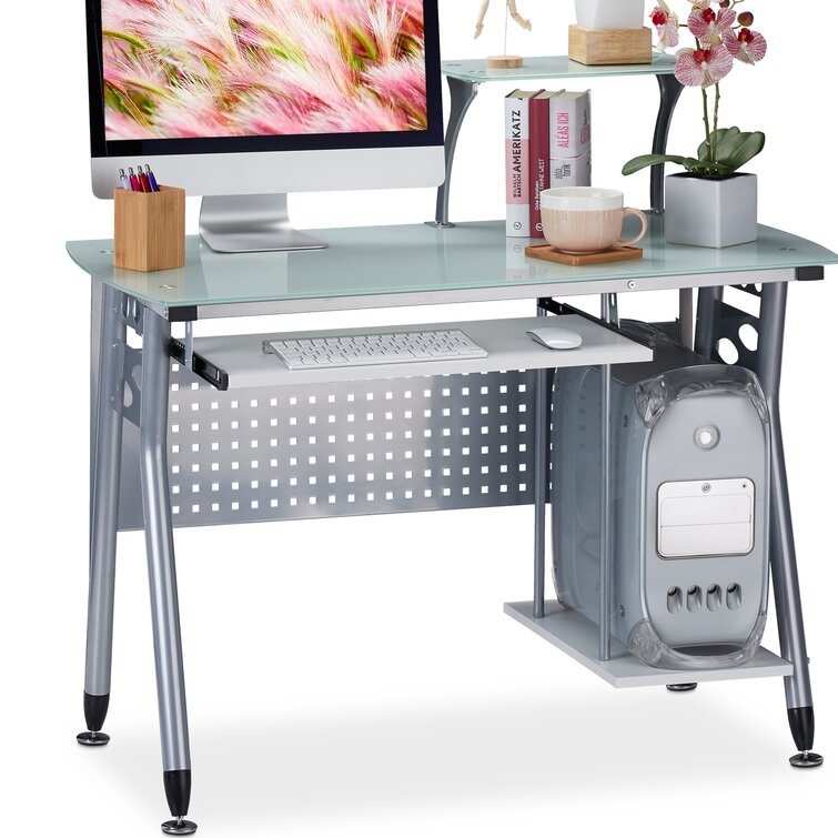 Wayfair glass store office desk